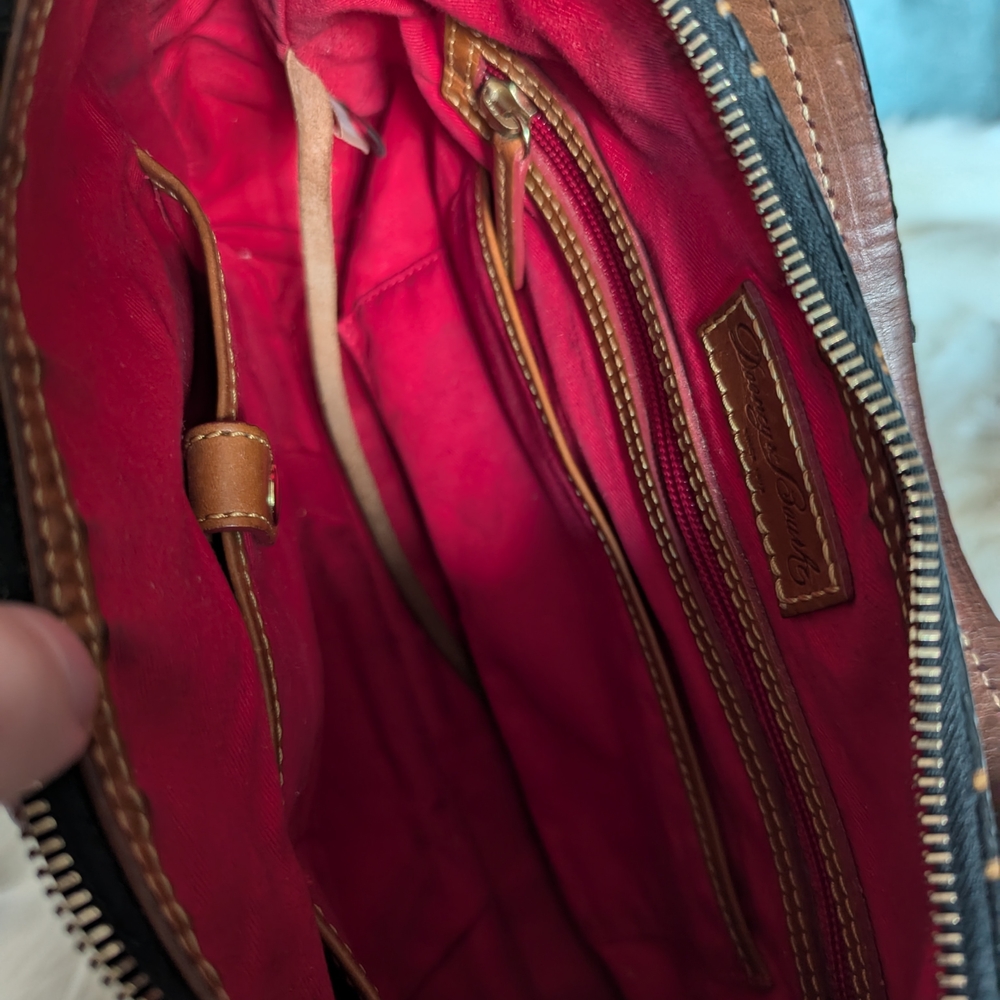 Dooney & Bourke 1975 Collins Black and Brown Women's Designer Bag Purse Luxury - Picture 10 of 13